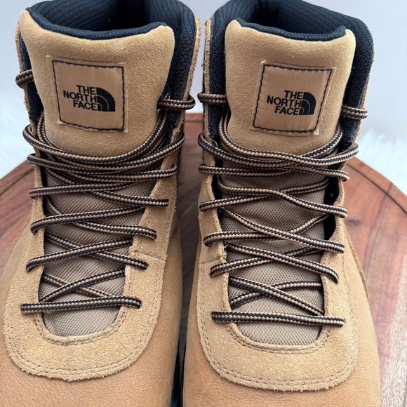 The North Face Men's DryVent Waterproof Winter Boots Tan Suede Sz 14 Larimer Mid - Picture 9 of 11